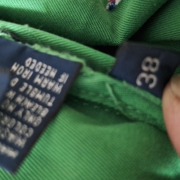 Polo Ralph Lauren cotton flat front shorts - size 38 - green sailboats - Picture 5 of 8